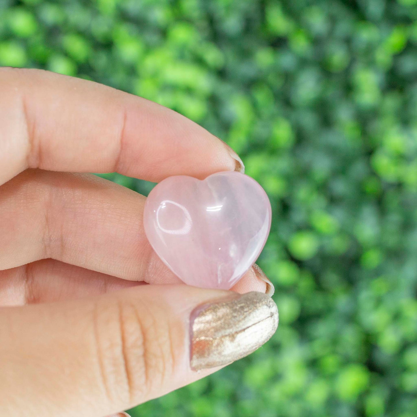 Rose Quartz Heart Stone 25mm