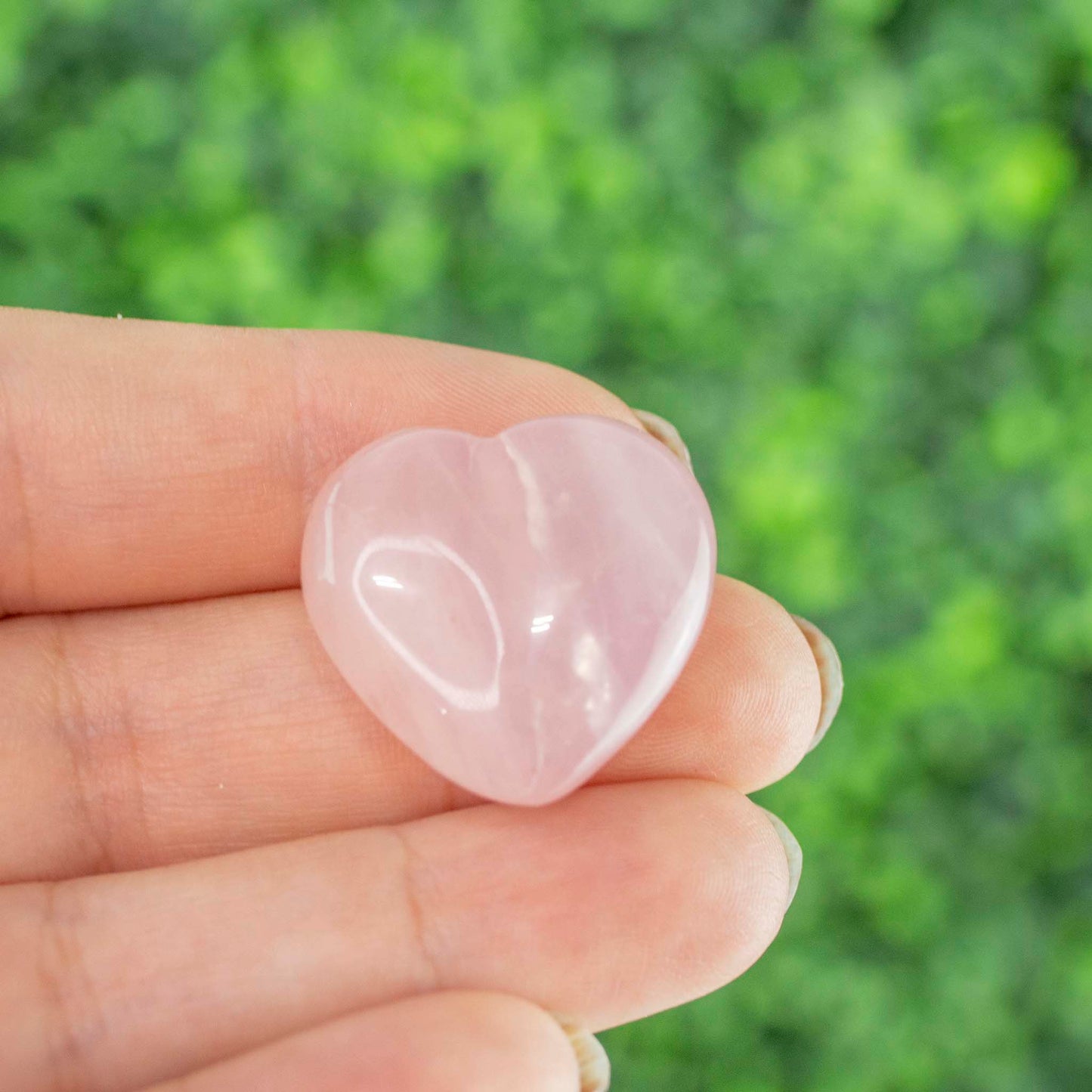 Rose Quartz Heart Stone 25mm