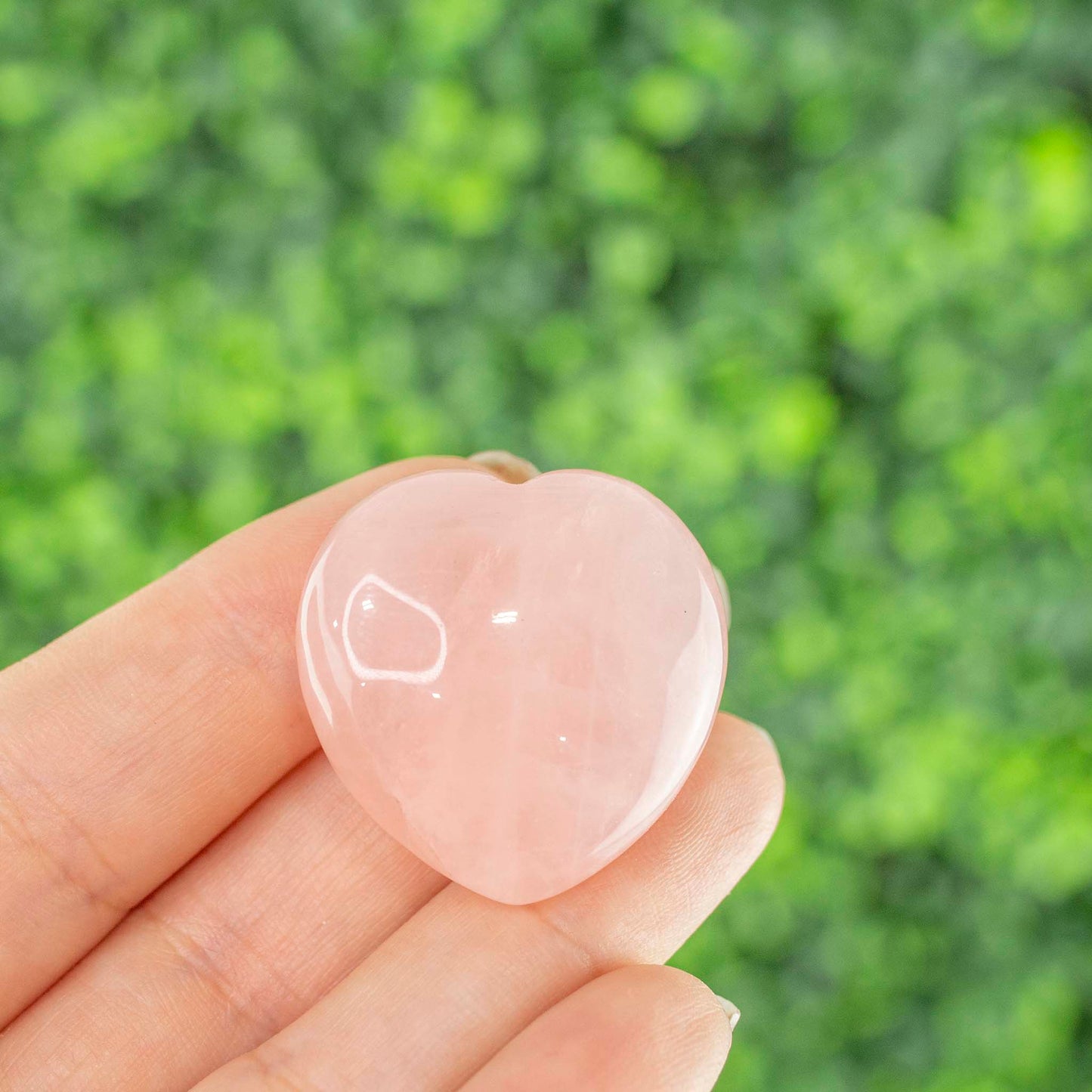 Rose Quartz Heart Stone 30mm