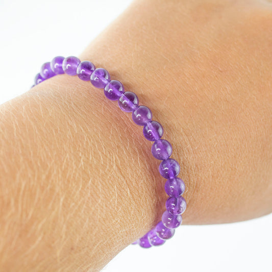 Amethyst Bracelet 6mm - Serenity & Calm