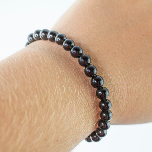 Obsidian Bracelet 6mm - Power Protection Grounding