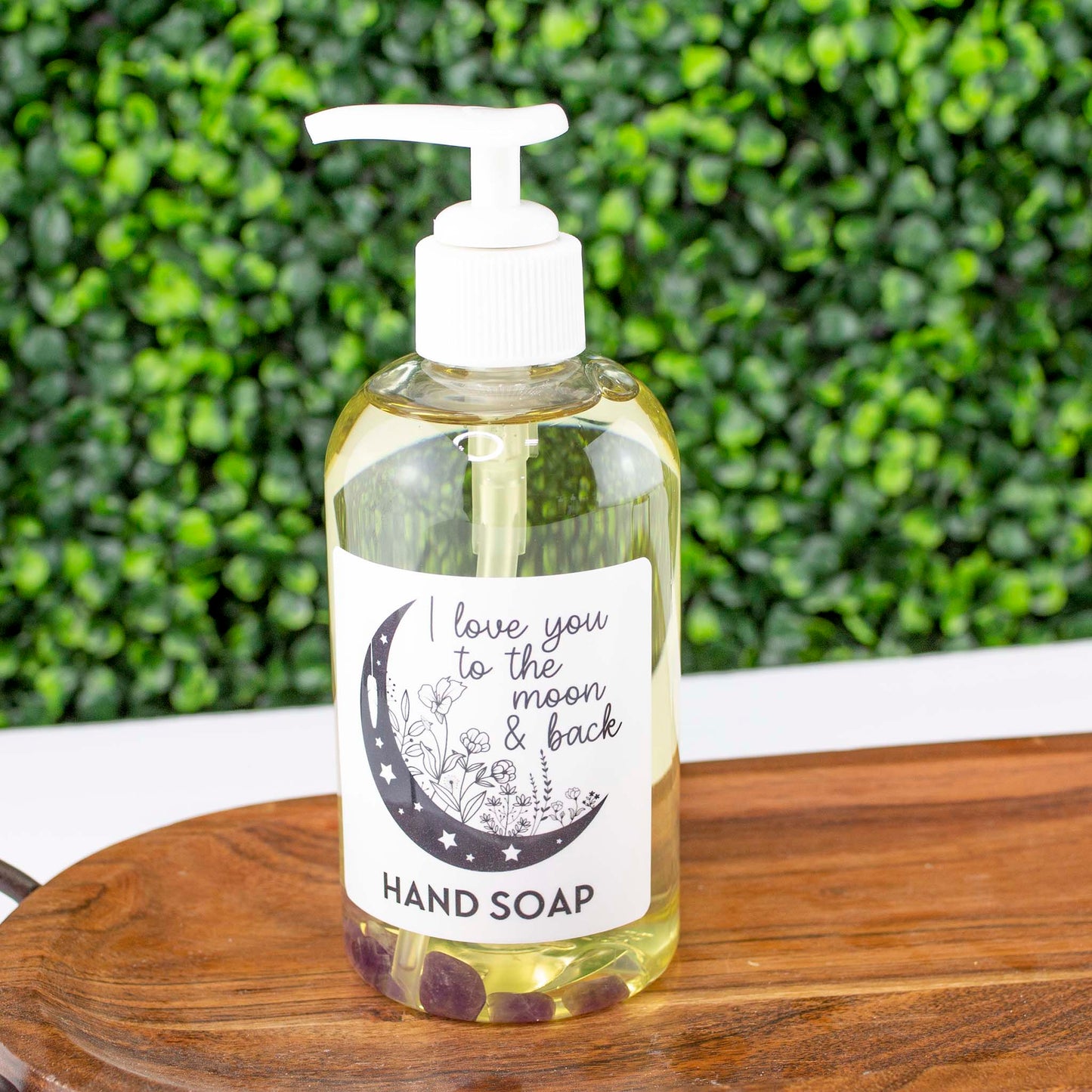 I love you to the moon and back -  Amethyst infused organic hand soap