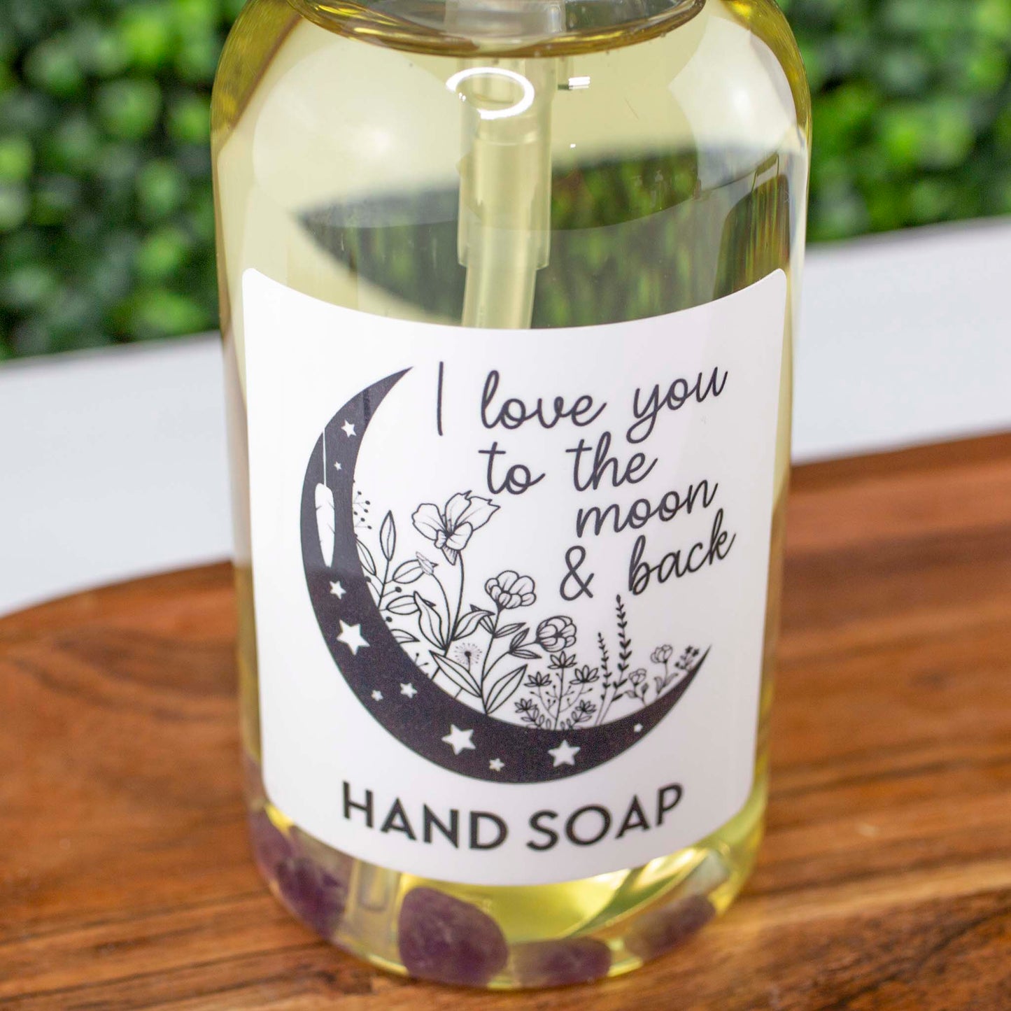 I love you to the moon and back -  Amethyst infused organic hand soap