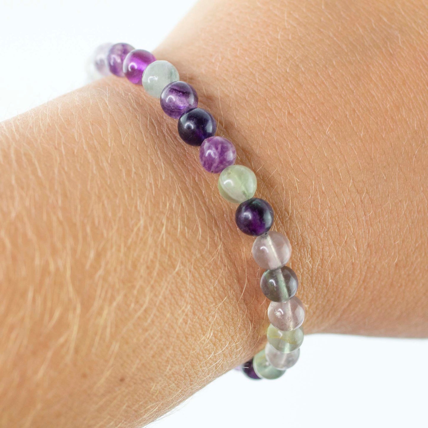 Rainbow Fluorite Bracelet 6mm - Focus & Creativity