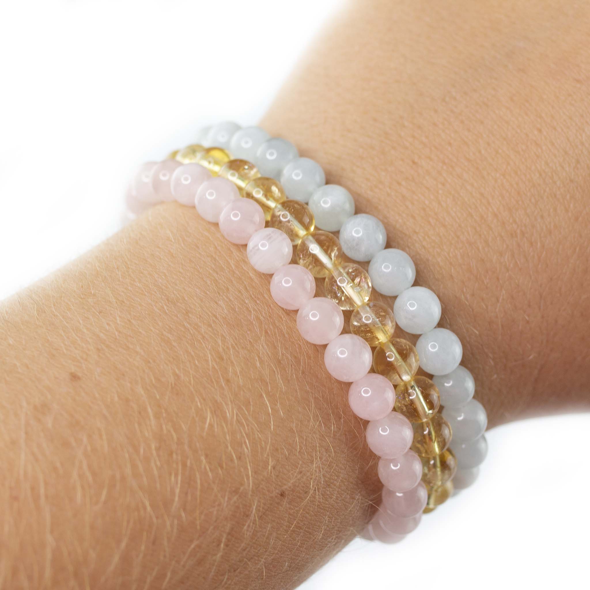 Rose quartz clearance and citrine bracelet