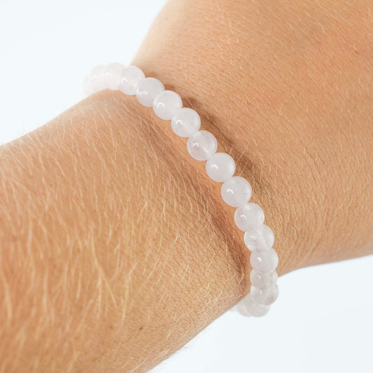 White Jade Bracelet 6mm - Emotional Healer